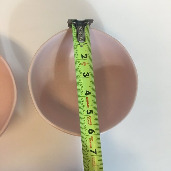 LE TAUCI Ceramic Cereal Soup Bowls Pink Blush 6” Diameter Set of 2 - Picture 10 of 11